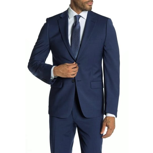 Calvin Klein Other - Calvin Klein Milo Skinny Slim Fit Jacket Blazer Sport Coat Navy NEW 42L 42 Long